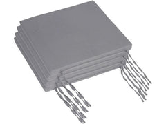 relaxdays | Stuhlkissen flach | 4er Set, 3 x 40 x 40 cm, Hellgrau