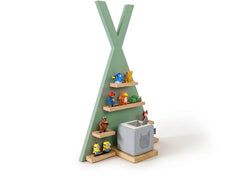 relaxdays | Kinderregal Toniebox Zelt | Grün
