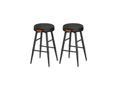 VASAGLE | Barhocker, 2er Set, Sitzhöhe 63cm | 49.5x63 cm (DxH), Stahl, Kunstleder
