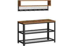 VASAGLE | Schuhgestell und Regal Industrial | 73x30x45.5 cm, Stahl, Spanplatte