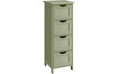 VASAGLE | Kommode Landhausstil, Grün | 30x30x82.2 cm, MDF