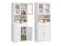 VASAGLE | Kommode Landhausstil, Weiss | 60x30x170 cm, MDF