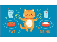 Paws & Whiskers | Napfunterlage | 40 x 70 cm