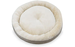 Paws & Whiskers | Bett rund | Beige, 70 x 70 x 14 cm