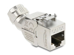 Delock | Keystone Modul RJ45 Cat.6A Bu zu LSA | Cat.6A, AWG22,STP, Zink, 45° gewinkelt