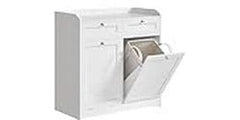 VASAGLE | Kommode Landhausstil, Weiss | 78.9x40x80.2 cm, MDF, Spanplatte
