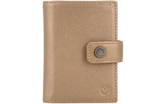 Valenta | Card Wallet Leather MagSafe | Luxe Metallic Sand