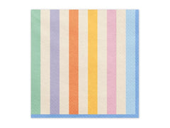 Partydeco | Servietten Streifen | farbig, 33x33 cm, 20 Stück