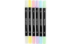 Creativ Company | Textilmarker Pastell | 6 Stück, 2.3 + 3.6 mm