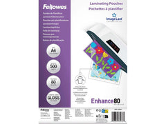 Fellowes | ImageLast Laminierfolien Grosspack | 500 Stück, A4, 80 Mikron