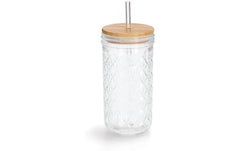 Zeller Present | Trinkglas Struktur | Grösse: 8,9 x 8,9 x 16,4 cm (L x B x H)
