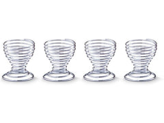 Zeller Present | Eierbecher Spirale 4 Stück | Grösse: 5 x 5,5 cm (D x H)