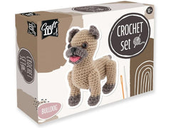 Basteln | Sombo Häkelset Bulldogge | 100% Polyester Garn