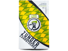 Zunder Zahnstocher | Lime, 80 Stück | Refill,wiederverschliessb. Plastikbag,Birke