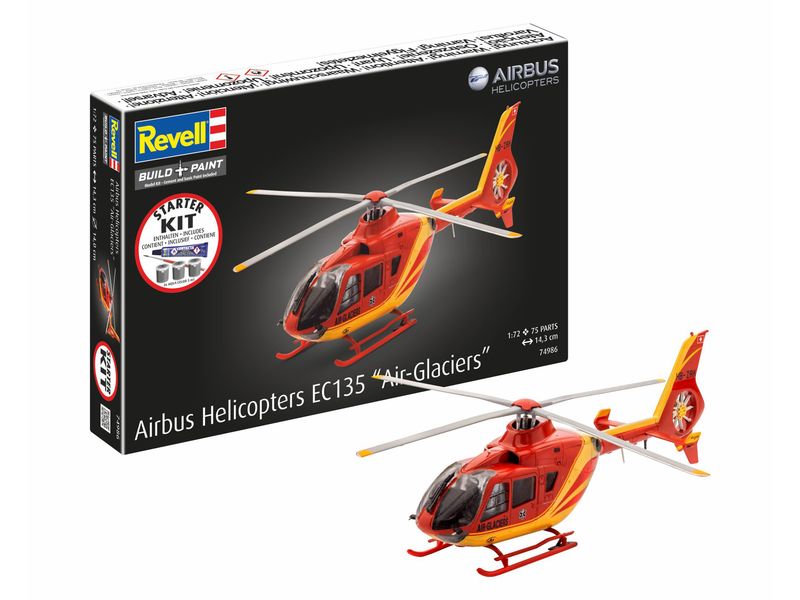 Revell | Airbus Helicopters Air-Glaciers | Starter Kit 1:72, EC135