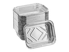 relaxdays | Grillschale Alu | 50er Set, 4,5 x 18,5 x 13 cm