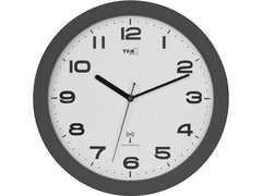 TFA Dostmann | TFA Analoge Funk-Wanduhr | Anthrazit