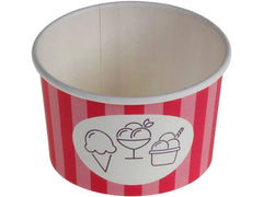 belesse | Eisbecher PE 120ml | 50 Stk, pink, Ø75x45mm