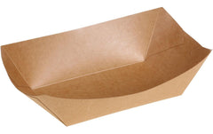 belesse | Schale Boot Kraft/PE 800ml | 250 Stk, braun, 137x86x52mm