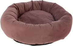 Kerbl | Kuschelbett Velvet | Rose, ø 50cm, Höhe 15 cm
