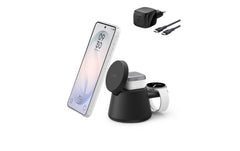 Belkin | UltraCharge 3-in-1 Ladestation | Qi2 (25W), Modular, Schwarz