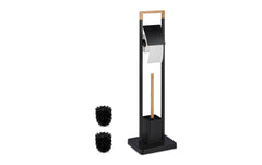relaxdays | WC Garnitur | Schwarz/Braun