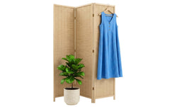 relaxdays | Paravent | Bambus, 3-teilig, Natur