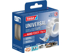 tesa | Doppelseitiges Klebeband | 1m x 30mm, Transparent