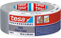 tesa | Reparaturband Duct Tape Pro | 50m x 50mm, Grau