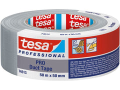 tesa | Reparaturband Duct Tape Pro | 50m x 50mm, Grau