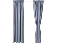 Urbanara | Vorhang 2er-Set Solana | Helles Graublau 140x320cm