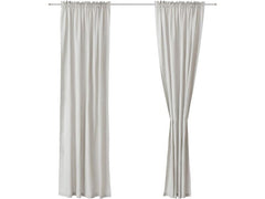 Urbanara | Vorhang 2er-Set Solana | Hellgrau 140x320cm