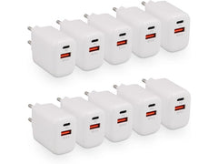 LMP | Wall Charger | 20W Dual-Port USB-C USB-A 3.0 10er Pack