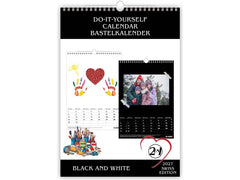 TH Products | Bastelkalender DIY A4 2027 | 21x29.7 cm, schwarz-weiss