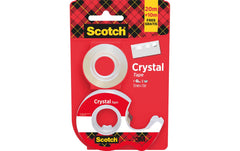 Scotch | 3M Scotch Crystal Handabroller | Abroller + 2 Rollen, 19mm, rot