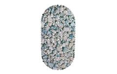 relaxdays | Badewannenmatte Steinoptik | ca. 0,5 x 36 x 68 cm, Grau/Blau