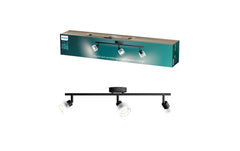 Philips | Horen Aufbauspot 3x5W | ohne Leuchtmittel GU10, schwarz