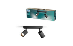 Philips | Wyatt Aufbauspot 2er | ohne Leuchtmittel GU10, schwarz