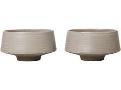 Broste Copenhagen | BC Miko Schüssel | Warm Grey, Steingut mit matter glasur