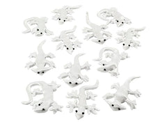 Creativ Company | Echsen Stofftiere | Weiss 10-14 cm 12 Stk