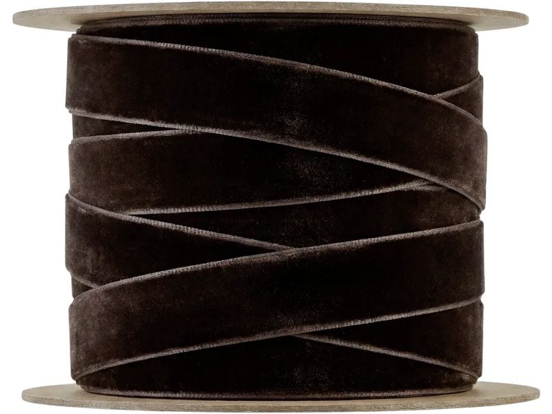 Blomus | Geschenkband JUHLA S Velvet | 1 cm x 5 m, Dark Earth