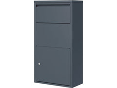 WESTMANN | Briefkasten mit Paketbox Pollux | freistehend Anthra. 22x44x82cm
