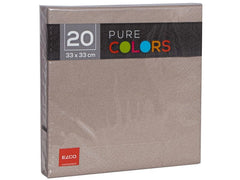 ELCO | Servietten 33x33 cm, 20 Stück | Greige, 3-lagig, Zellstoff