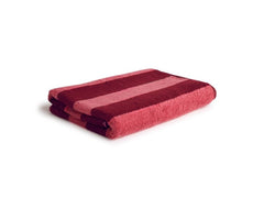 Möve | Duschtuch SUWU Blockstr. Doublef. | 80 x 150 cm, Ruby/Coral