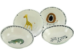 creaTable | Safari Schalenset | 18.5 cm 4-tlg. Steinzeug