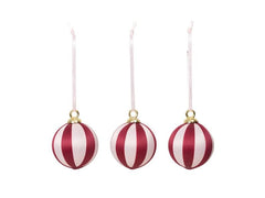 Broste Copenhagen | BC Joy Ornament Aufhänger Red/Pink | 8 Stück