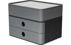 HAN | Schubladenbox Allison Smart-Box Plus | 2 Schubladen, schwarz/grau