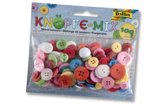 Folia | Knöpfe-Mix Ton in Ton farbig | 100g