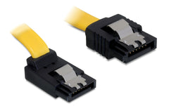 Delock, SATA3-Kabel gelb, oben gewinkelt, 3