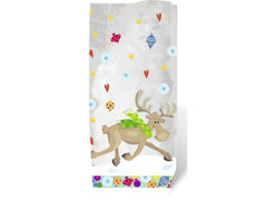 URSUS | Weihnachtsbeutel Elche 19 cm | 10 Stück, Grösse 11.5 x 19 cm